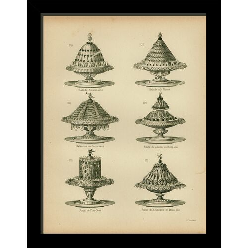 Food Platters - Plate 106 Art Print, 13" x 10"