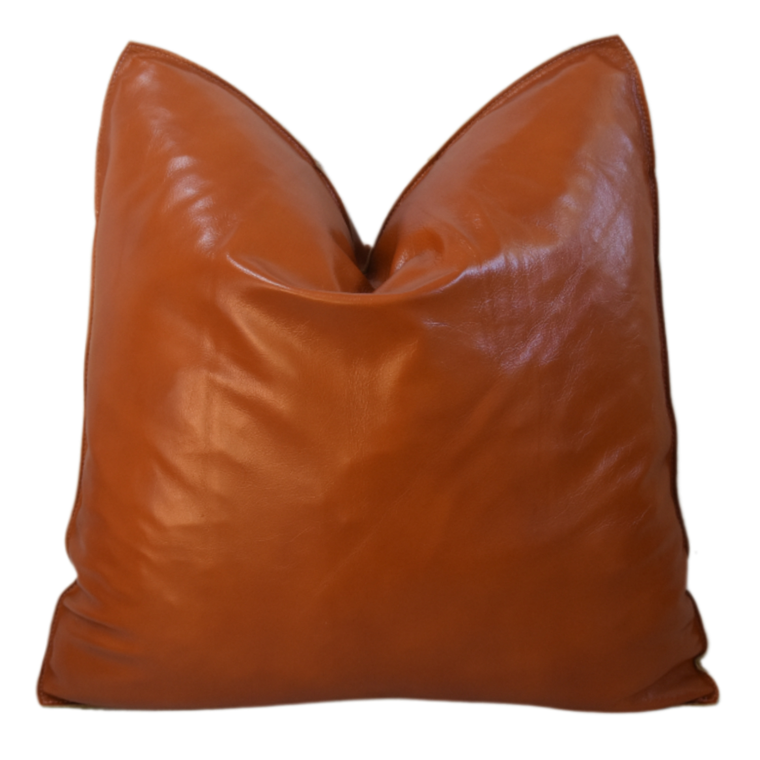Orange Brazilian Tanned Leather Pillow Orange Brazilian Tanned Leather Pillow~P77755113