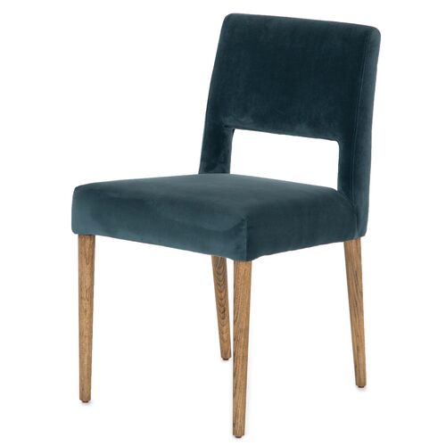 Gunnar Dining Chair, Teal Velvet~P77600086