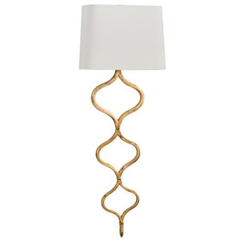 Sinuous Wall Sconce, Gold Leaf