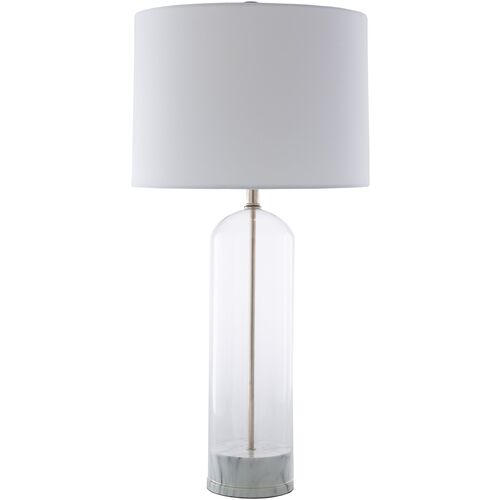 Cartha Glass Table Lamp, White~P77630032