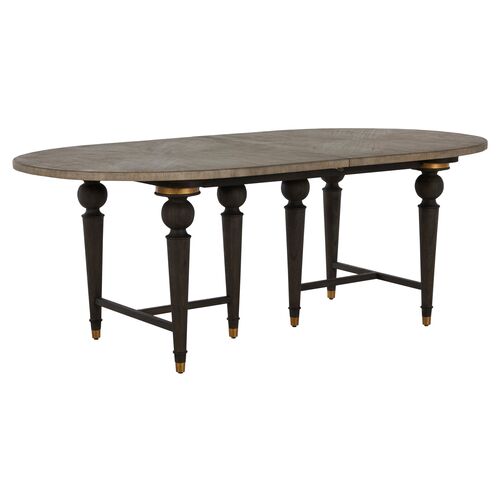 Roderick Extension Dining Table, Light Blonde/Stained Gold~P111111630