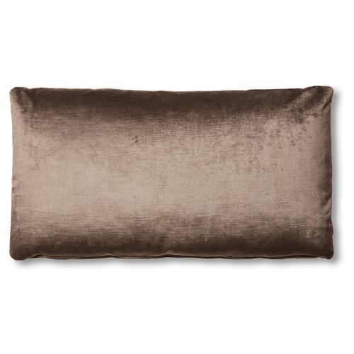 Ada Long Lumbar Pillow, Sky Gray Velvet~P77483763