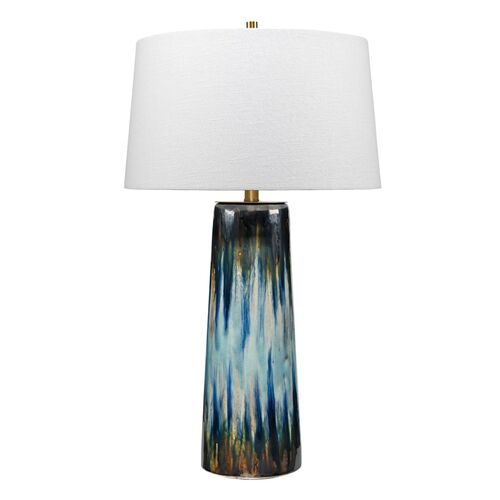 Brushstroke Table Lamp,  Aqua/Navy~P77608594