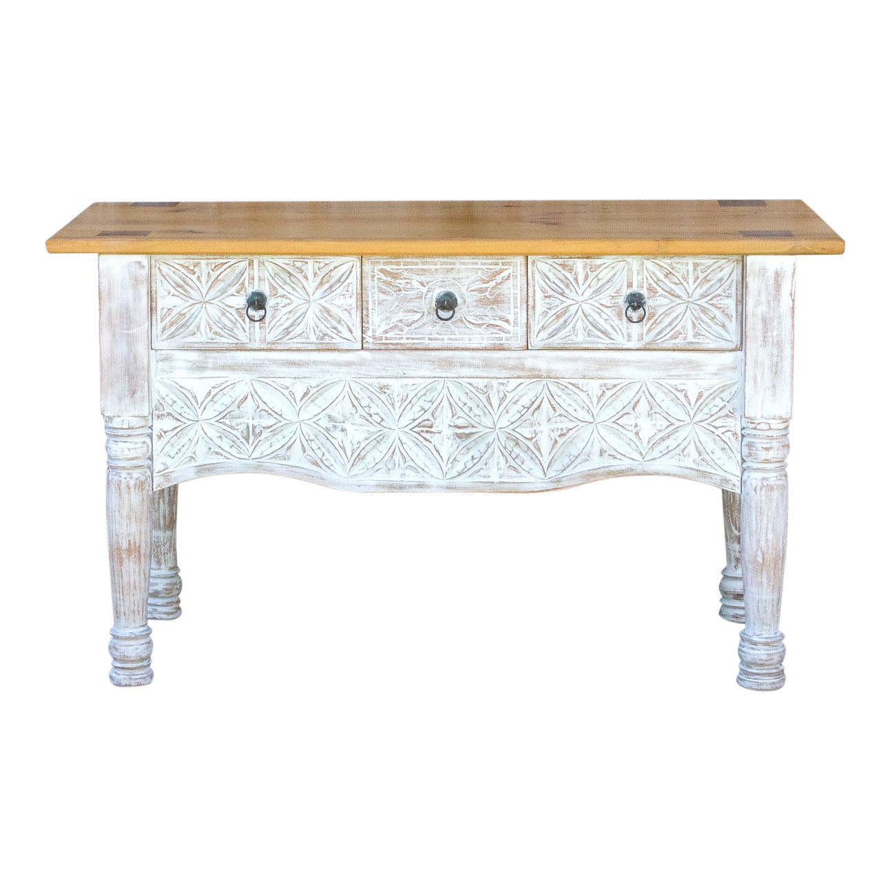 White Spanish Colonial Nahuala Console~P77628903
