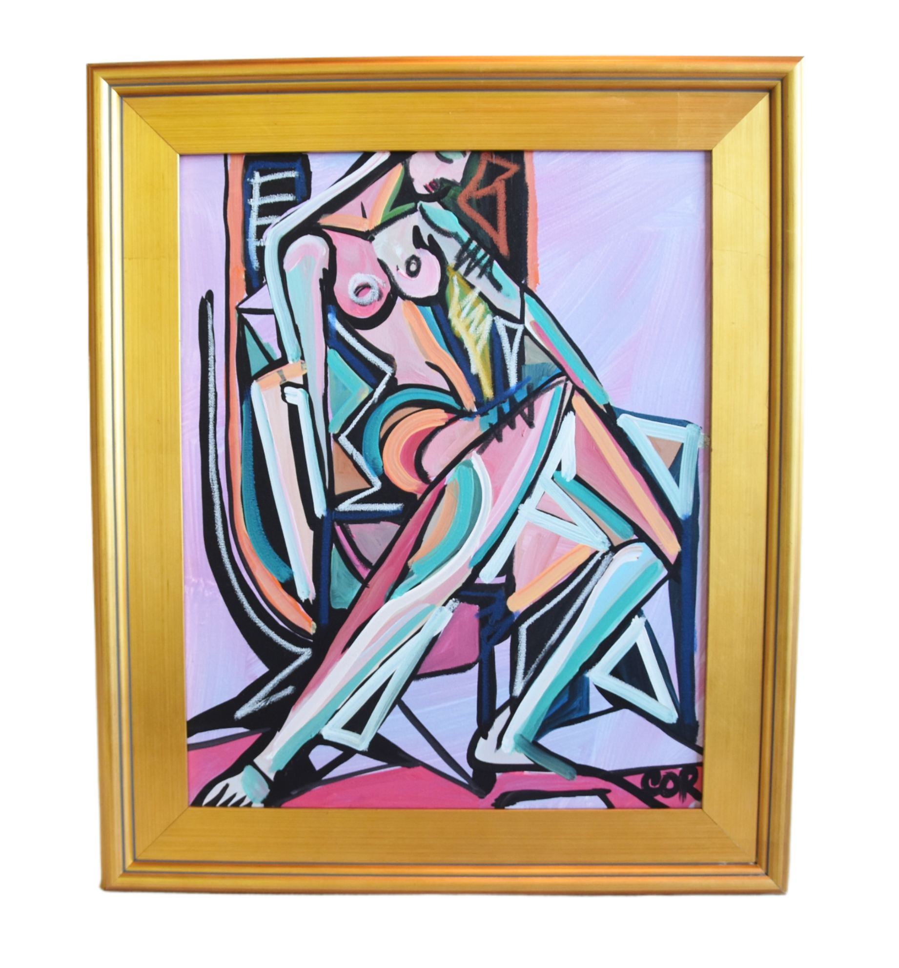 Contemporary Modern Cubism Nude Painting~P77683487