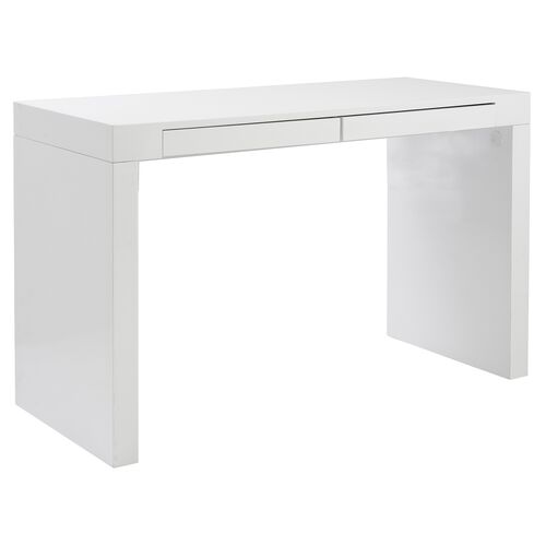 Duke Two-Drawer Desk, White~P77641929