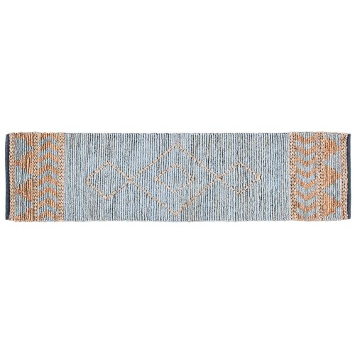Tweed Hand Woven Rug, Natural/Blue