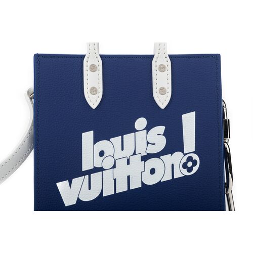 Virgil Abloh Blue Cowhide LV Sac For Sale at 1stDibs