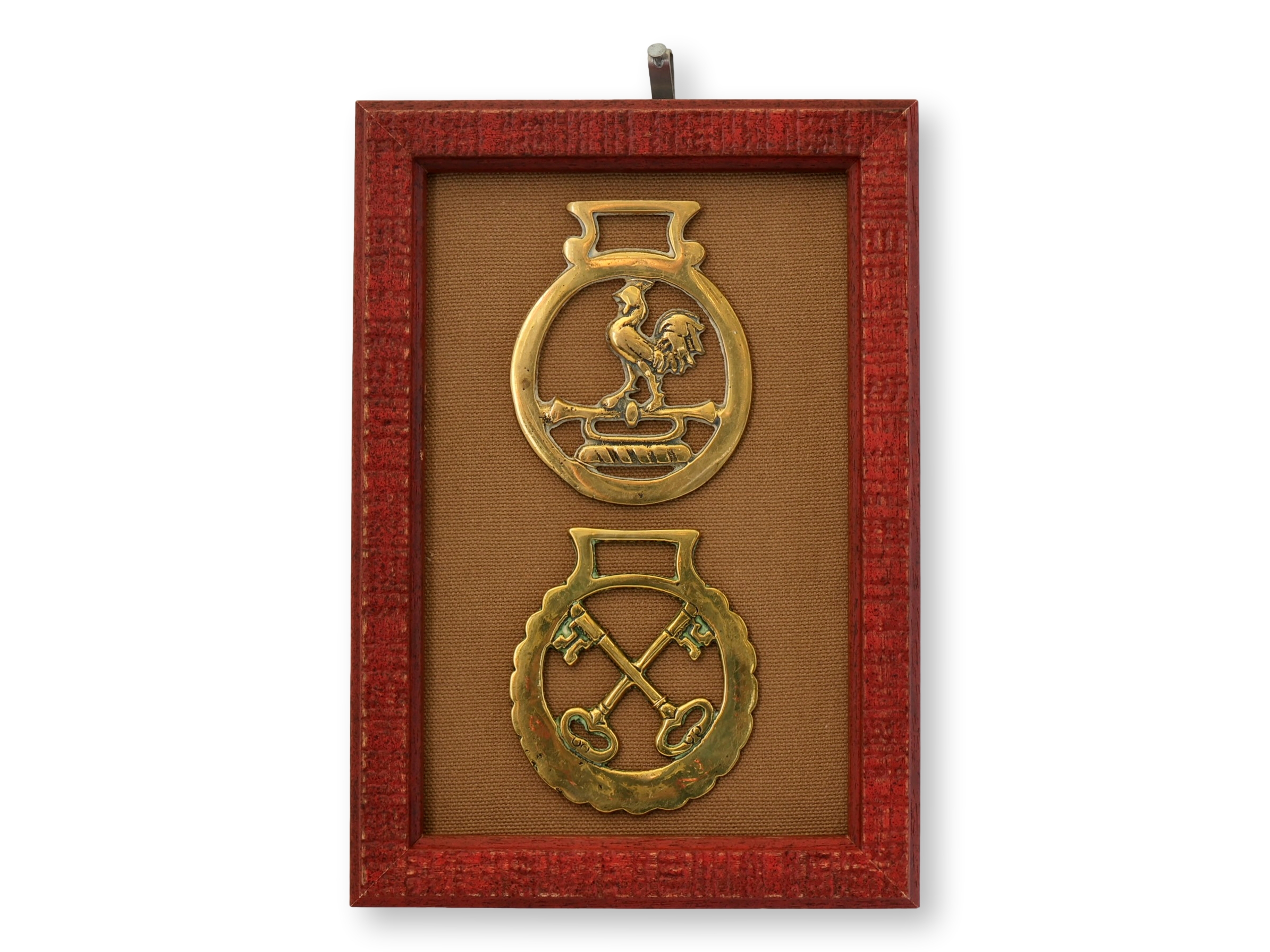 Framed English Horse Brasses – “Cocky"~P77739127
