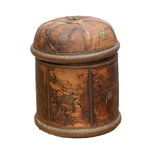 Vintage Wood Tea Canister with Lid~P77739022