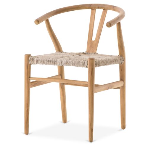 Paxton Teak Outdoor Dining Chair, Natural~P77567112