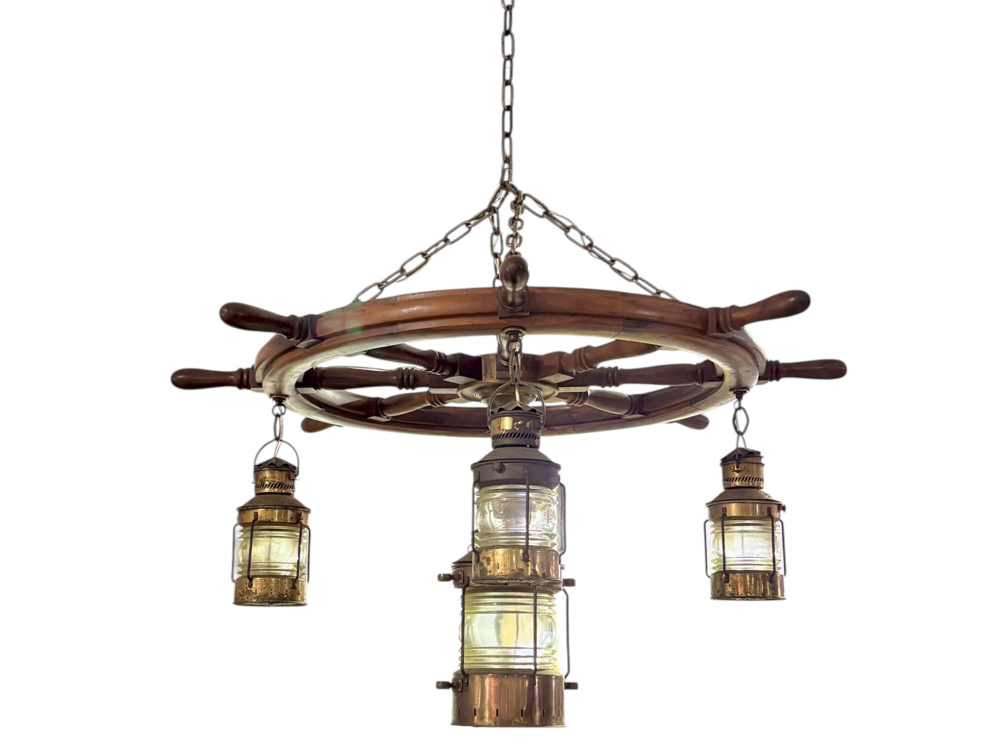 Nautical Ship's Wheel Chandelier~P77738112