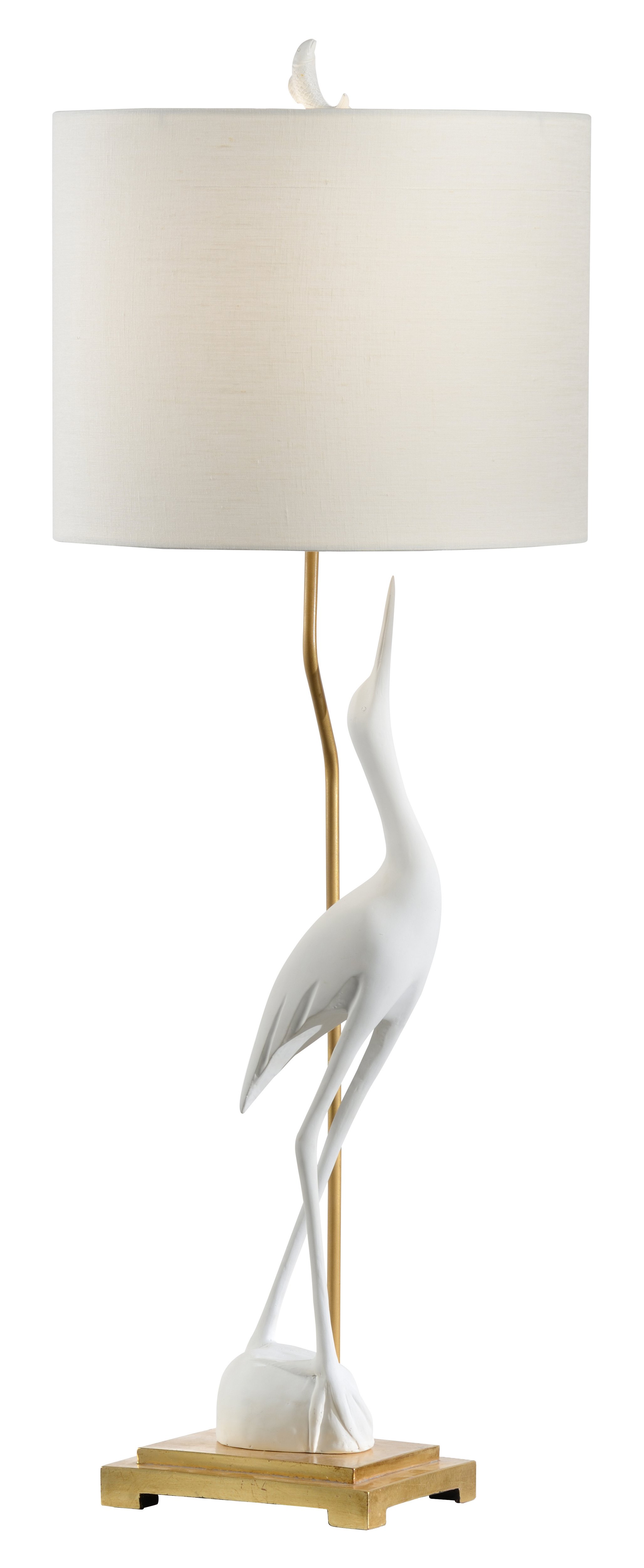 Crane Right-Facing Table Lamp, White Crane Right-Facing Table Lamp, White~P77330019