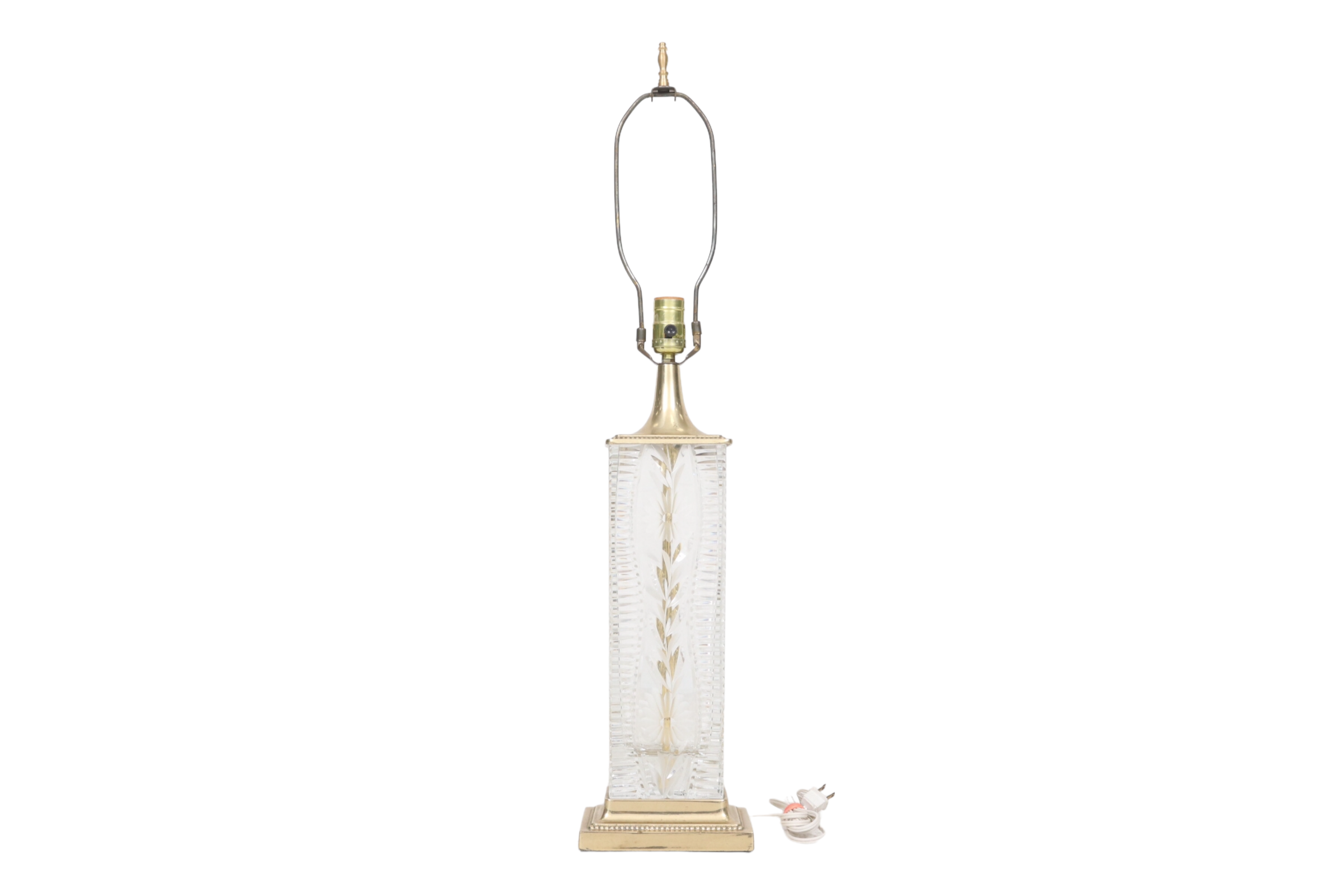 Dresden Crystal & Brass Table Lamp~P77662194