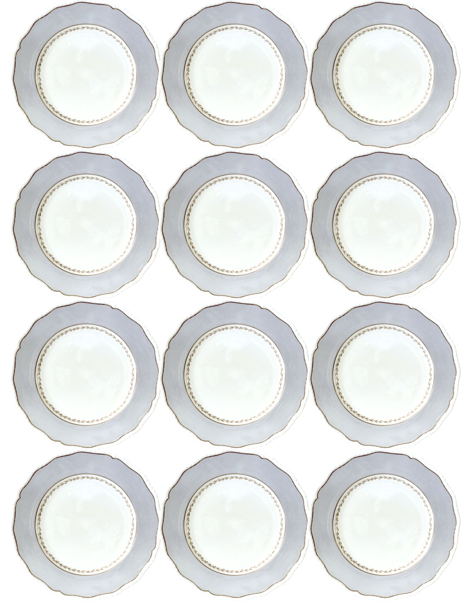 Royal Doulton Gray Rim 10.75" Plates~P77703666