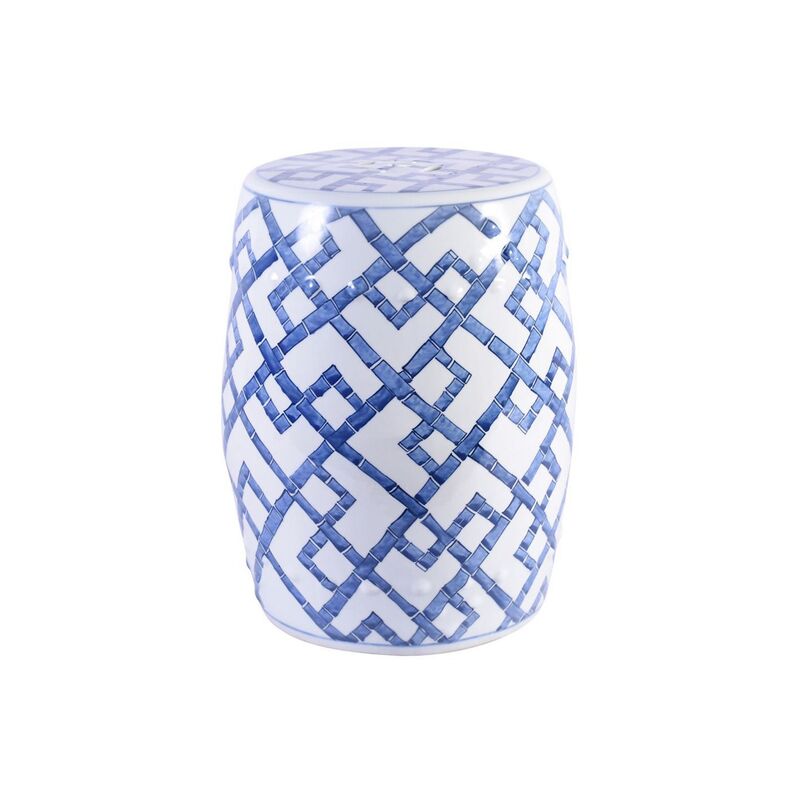 Chen Bamboo Garden Stool Blue White One Kings Lane