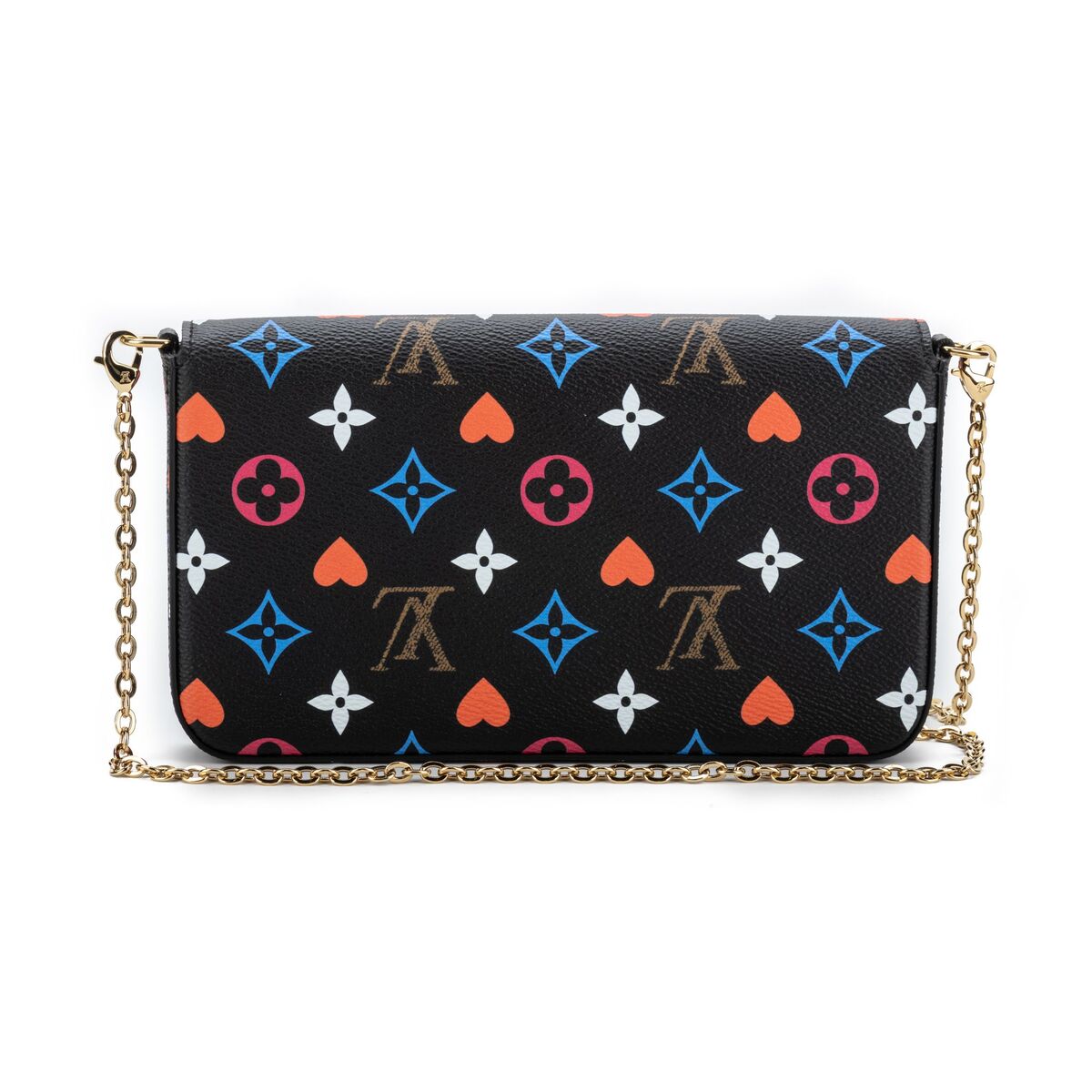 Vuitton Cards Lim. Ed. Black Felicie Bag