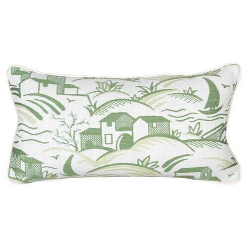 Harbor 12"x23" Outdoor Lumbar Pillow, Green~P77650045