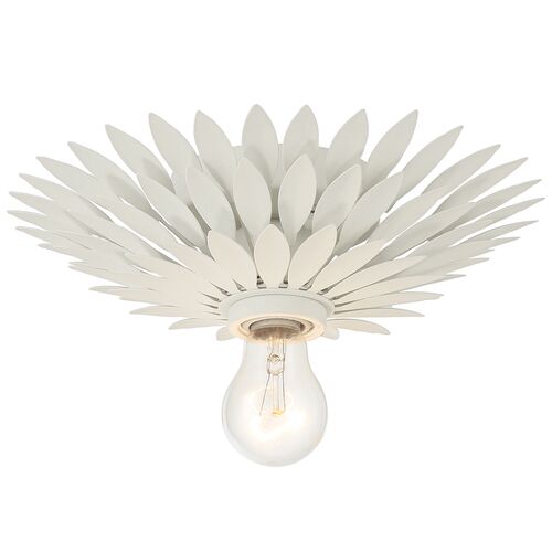 Broche 1-Light Flush Mount, Matte White
