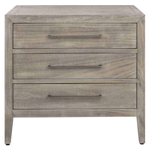 Romilly 3-Drawer Wood Nightstand Romilly 3-Drawer Wood Nightstand