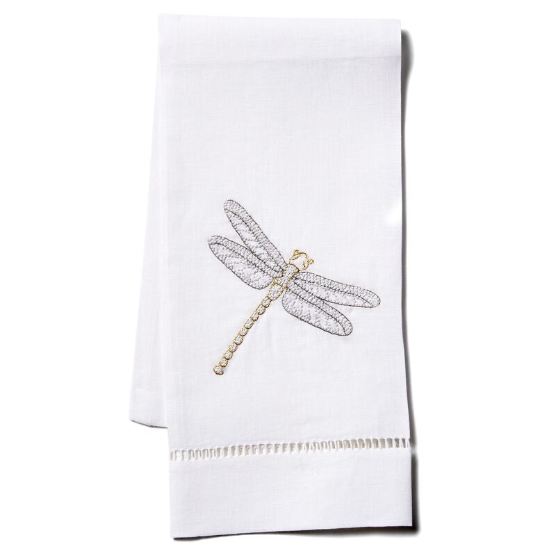 Dragonfly Linen Guest Towel