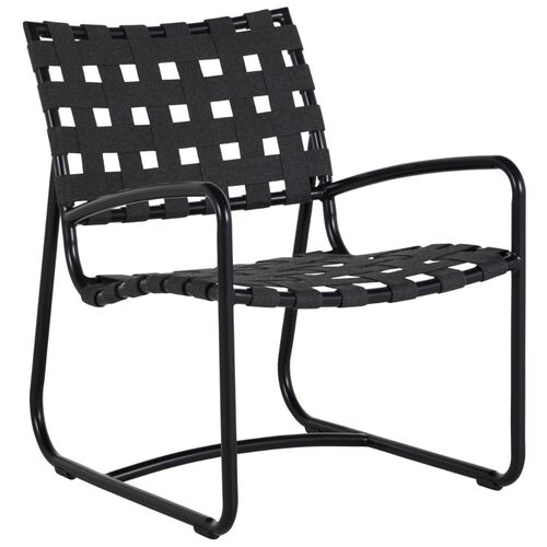 Catalina Outdoor Aluminum Lounge Chair, Midnight With Charcoal Strap Catalina Outdoor Aluminum Lounge Chair, Midnight With Charcoal Strap