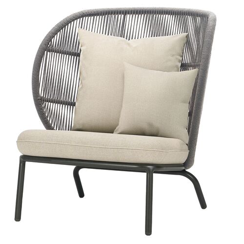 Kodo Outdoor Cocoon Chair, Gray/Almond~P77641648