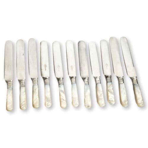 English Pearl-Handle Dinner Knives, S/11~P77655089