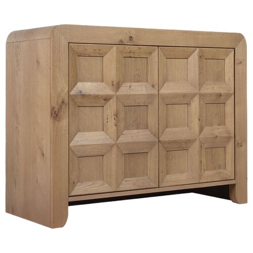 Commerce and Market Haven Oak 2-Door Accent Chest, Natural