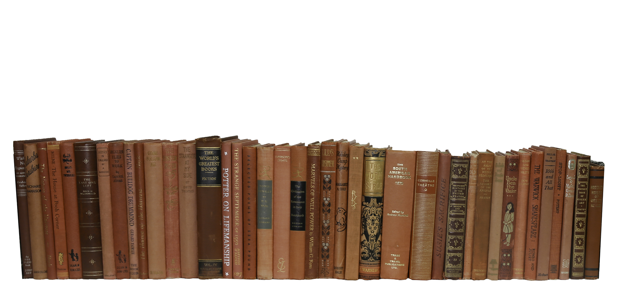 Vintage Petite Boxwood Decorative Books (1Ft), Red
