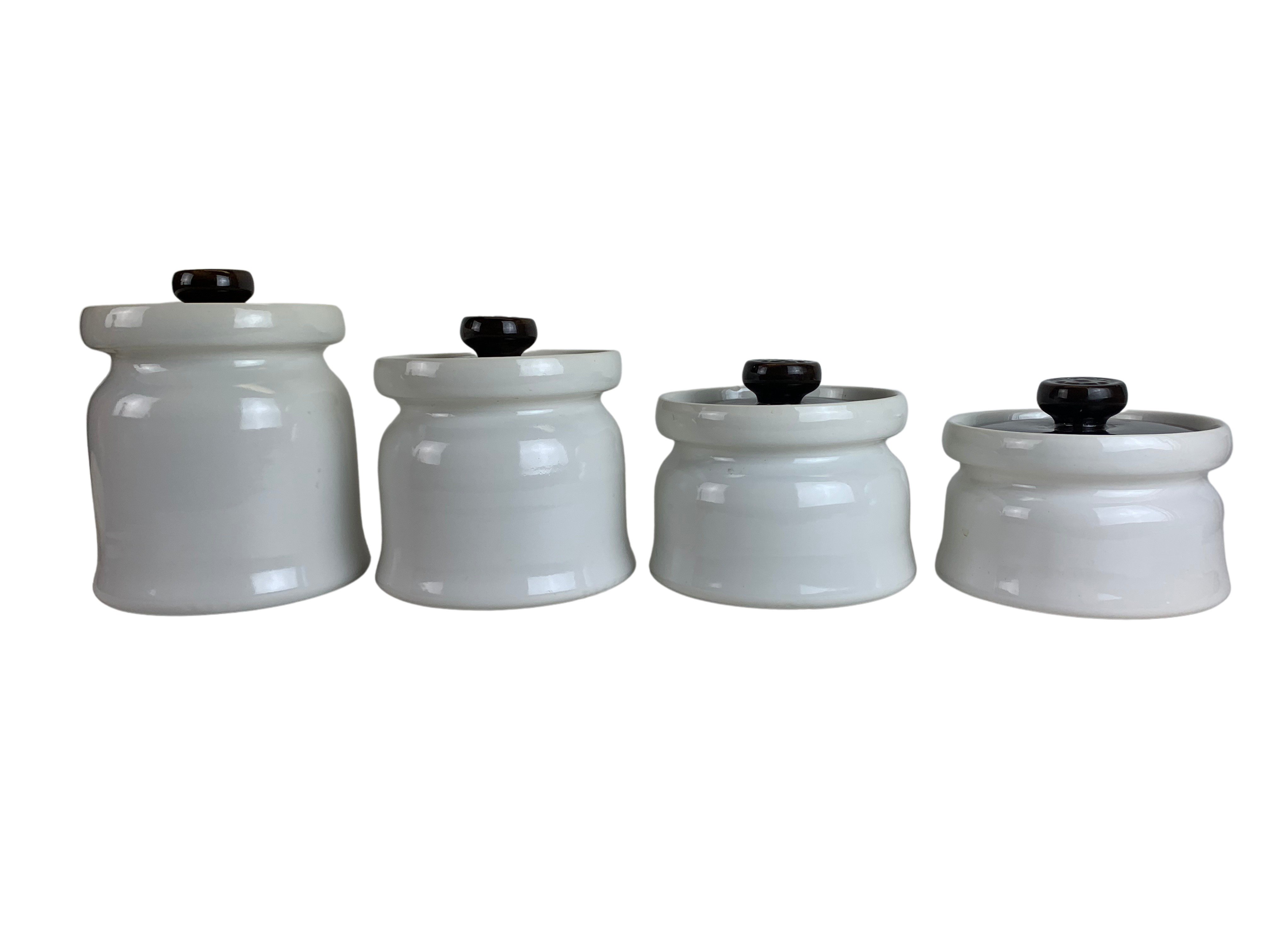1960s Midcentury Ceramic Canisters, S/4~P77613136