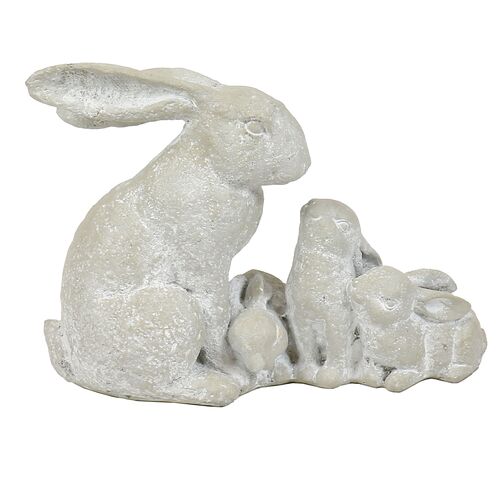 10" Bunny Fluffle Outdoor Statue, Weather 10" Bunny Fluffle Outdoor Statue, Weather