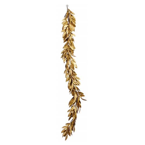 72" Golden Magnolia Leaf Garland, Faux