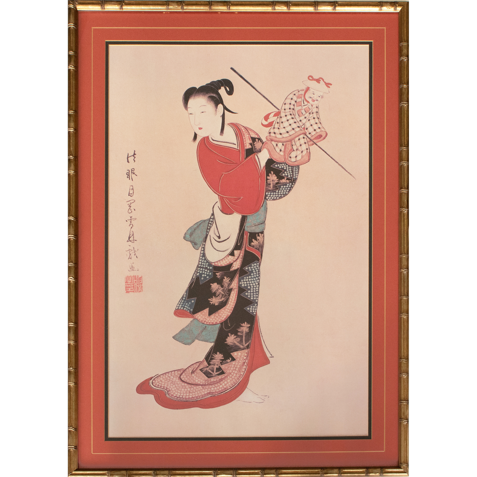 Lady with a Puppet, XL Japanese Print~P77681149