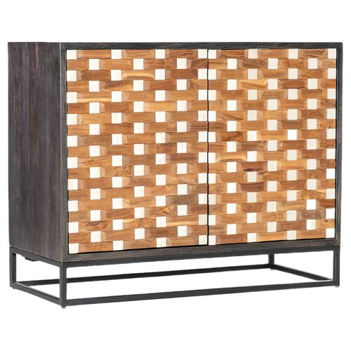 Commerce and Market Weaver 2 Door Accent Chest, Black