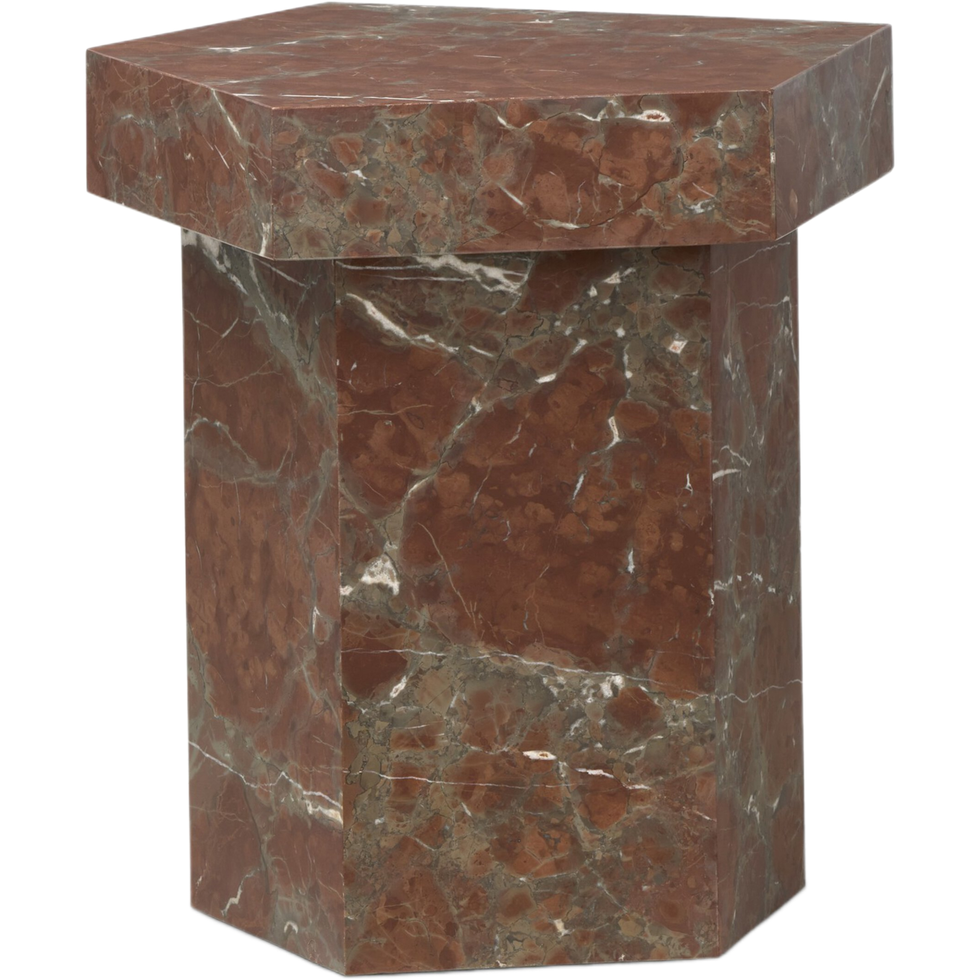 Sylphina End Table, Smoke and Russet Marble