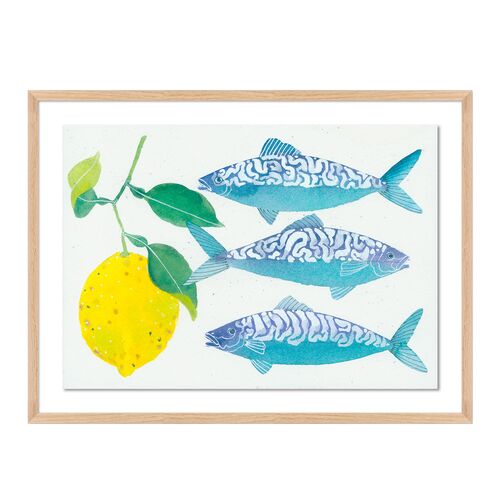 Gabby Malpas, Mackerel and Lemon Painting