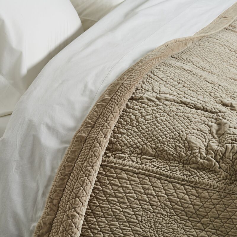 Marseille Coverlet, Taupe