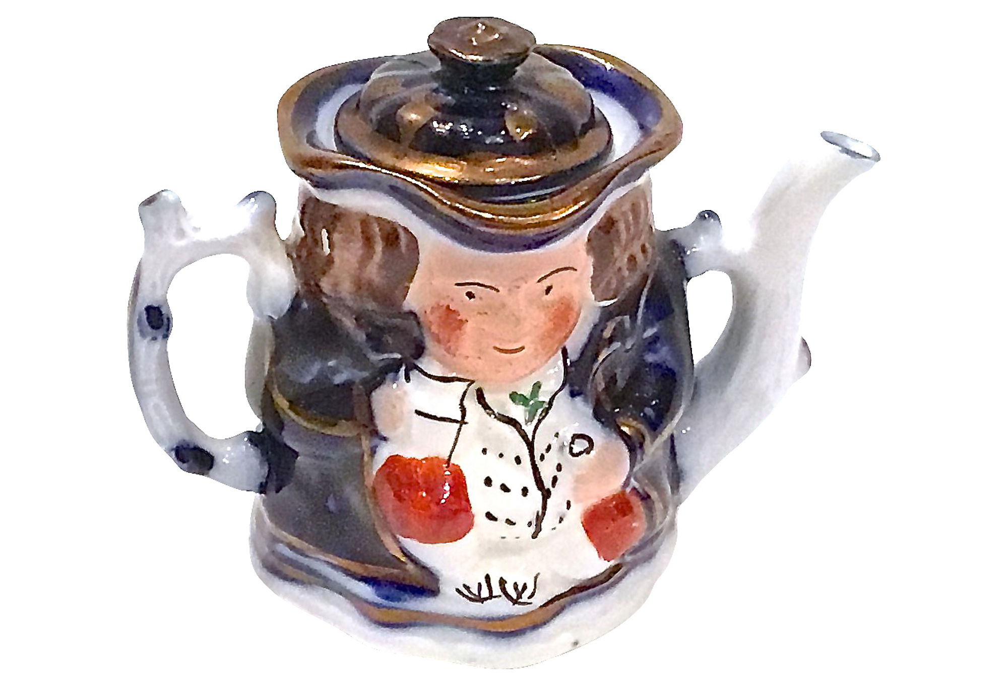 Antique British Gentleman Teapot~P77431629