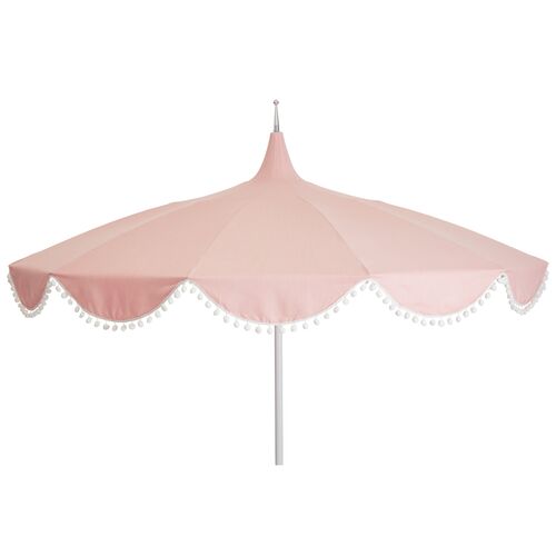 Dani Pom-Pom Patio Umbrella, Light Pink~P77416842