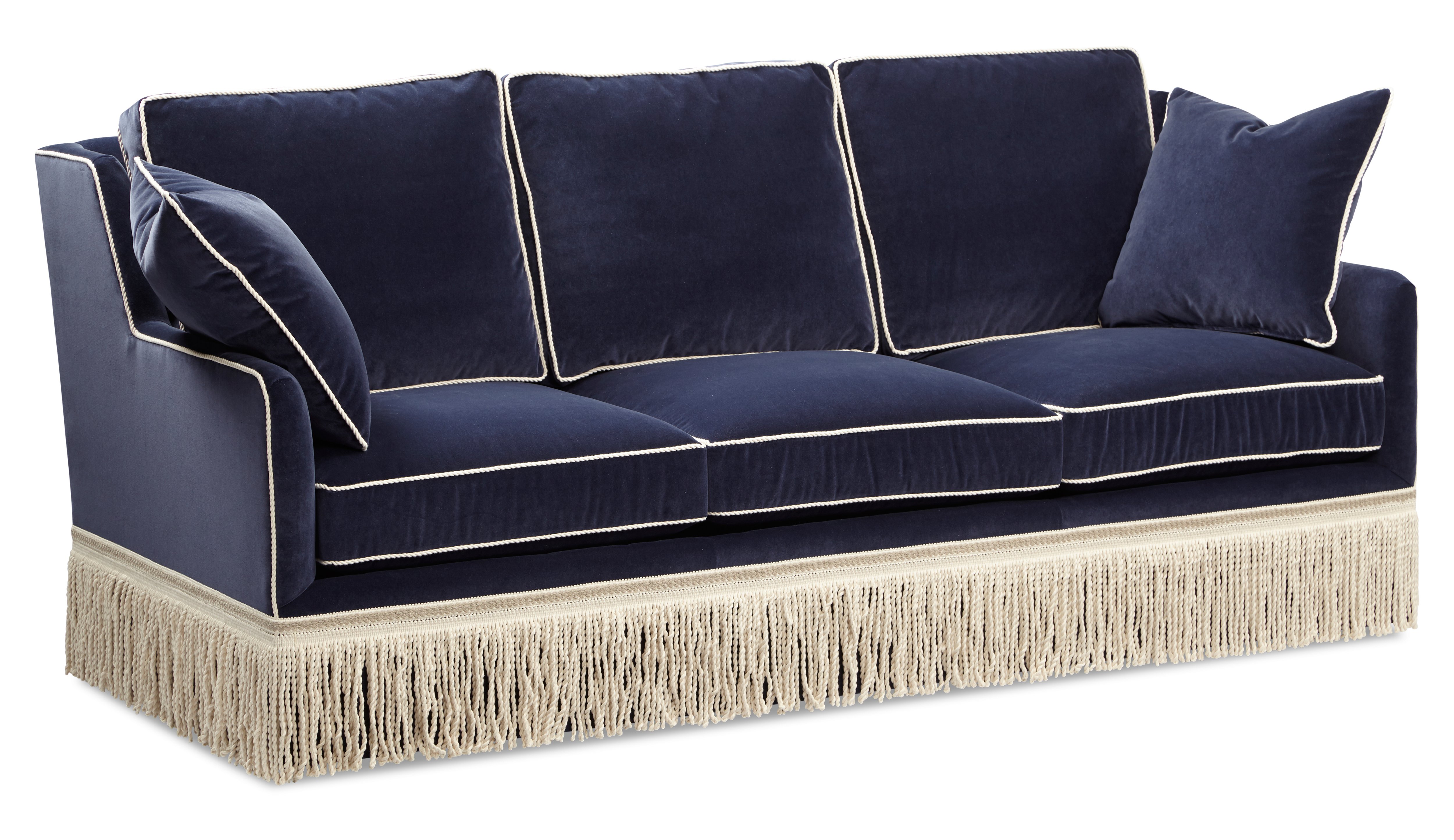 1/26迄 rikoao sofa navy 3 Seater Sofa Navy Blue Fabric