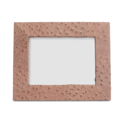 5x7 Ostrich Leather Frame, Pale Brown~P77534551