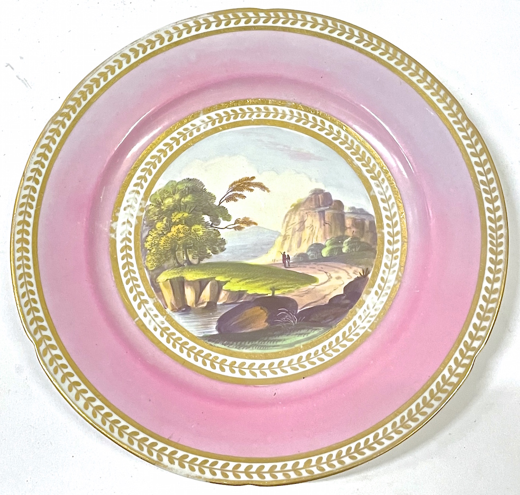 Antique Porcelain Landscape Scene Plate~P77623354