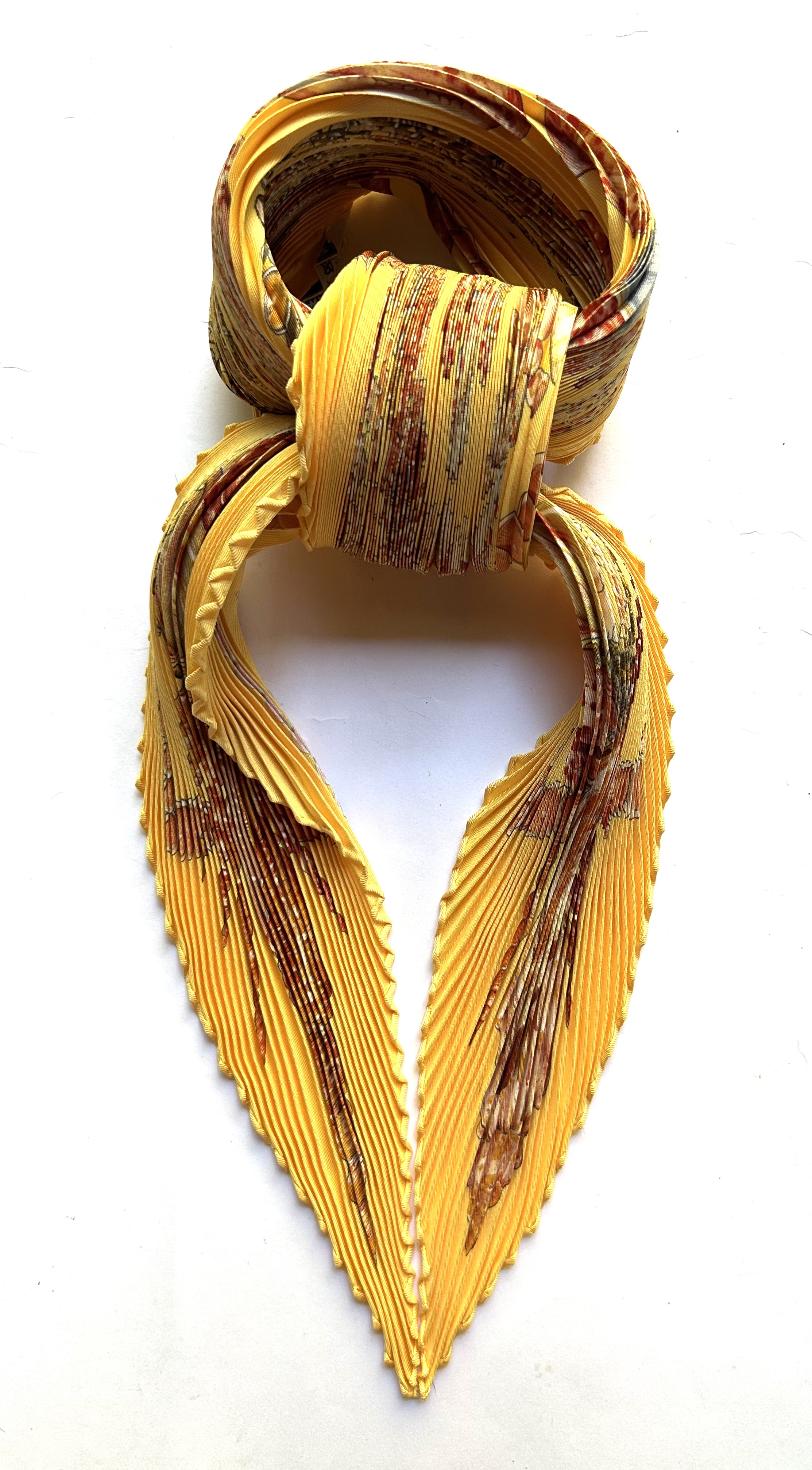 Hermès Rocaille Pleated Scarf with Box~P77741205