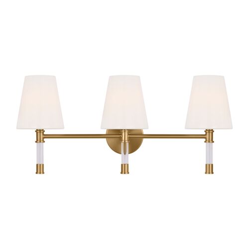 Hanover Mid-Century 3-Light Dimmable Bath Vanity Wall Sconce Hanover Mid-Century 3-Light Dimmable Bath Vanity Wall Sconce
