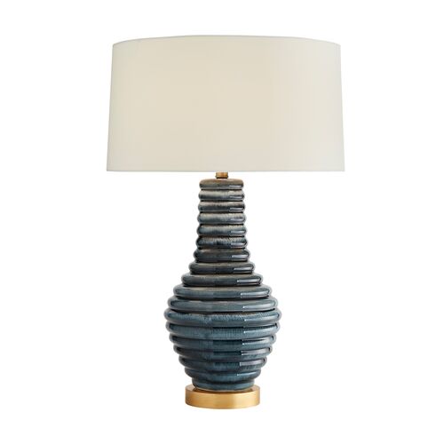 Bartoli Porcelain Table Lamp, Blue