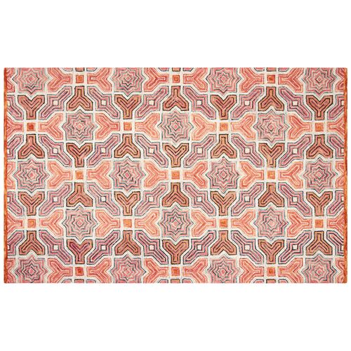 Phil Hand Tufted Rug, Pink/Orange