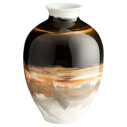 9" Paintbrush Small Vase, Onyx/Multi~P77489531