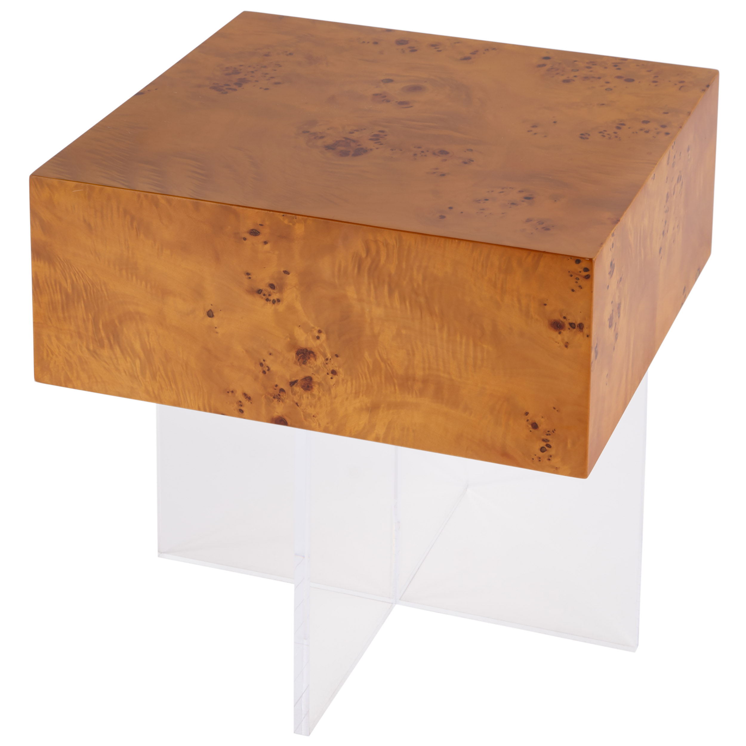 Thalina Square Acrylic Side Table, Clear Acrylic Thalina Square Acrylic Side Table, Clear Acrylic